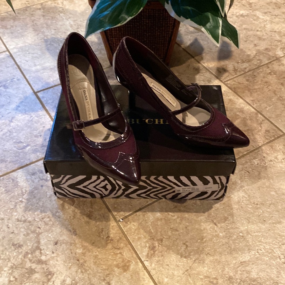 "Dana Buchman" - burgundy colored heels
